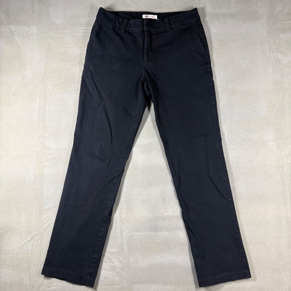 Dickies Mens Straight Leg Chino Pants Black Cotton Blend FP401RBKX Size 30x30